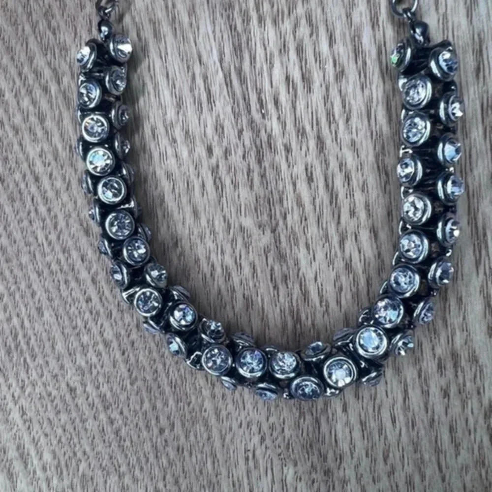 AEO American Eagle Outfitters Silver Tone and Rhinestone Necklace